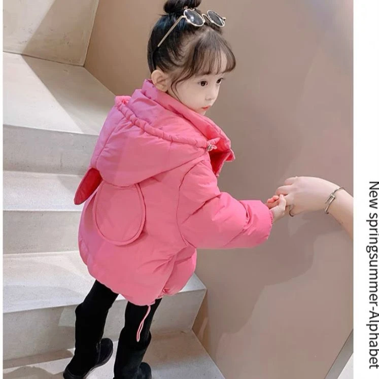 女童棉服冬装2023韩版新款小女孩洋气加厚棉衣外套儿童羽绒衣棉袄