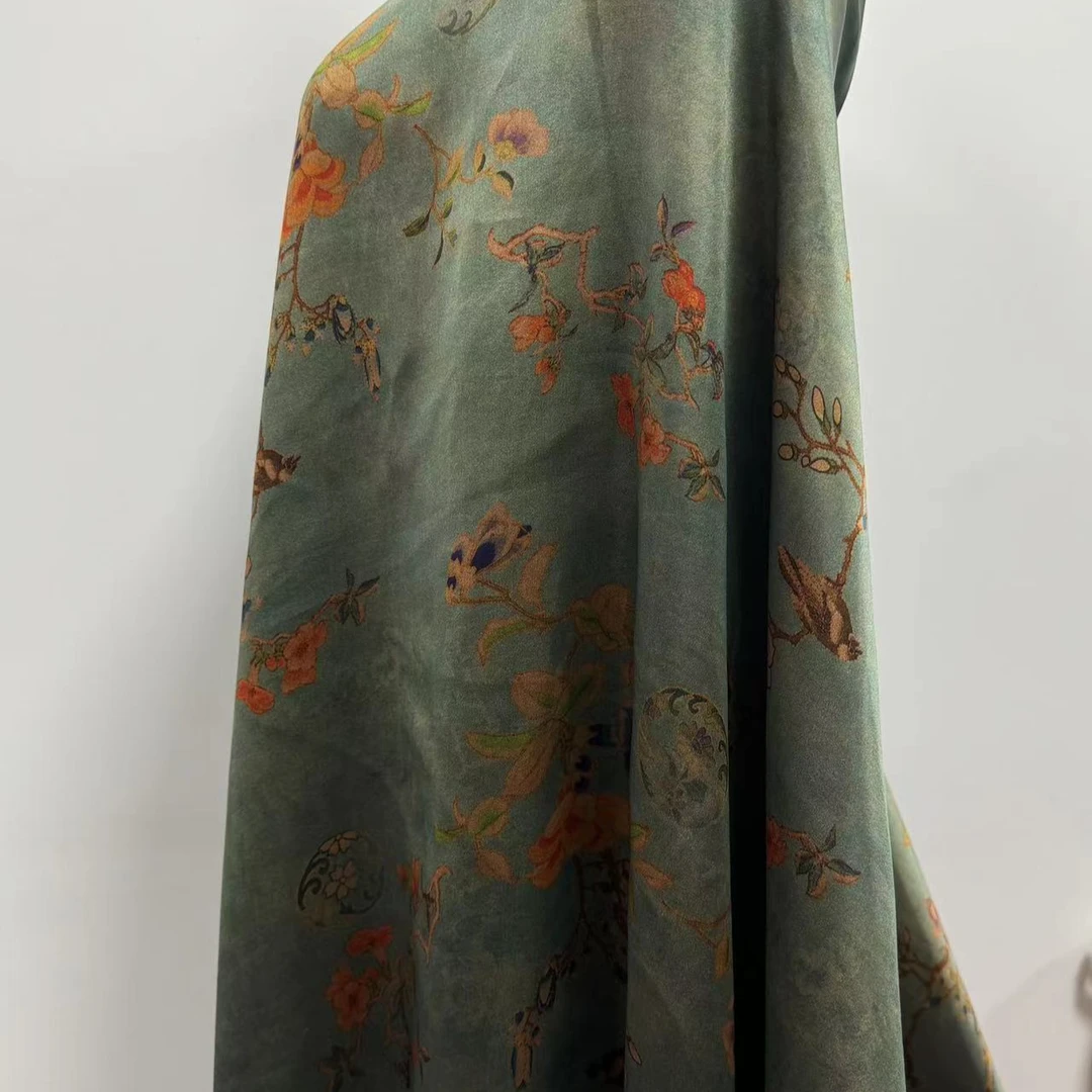 真丝桑蚕丝弹力素邹段提花服装面料  不支持七天无理由退货