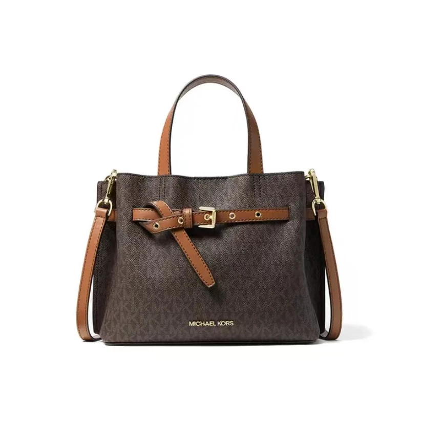 MICHAEL KORS Emilia蝴蝶包焦糖老花色 约24*10*19cm 35H0GU5S1B