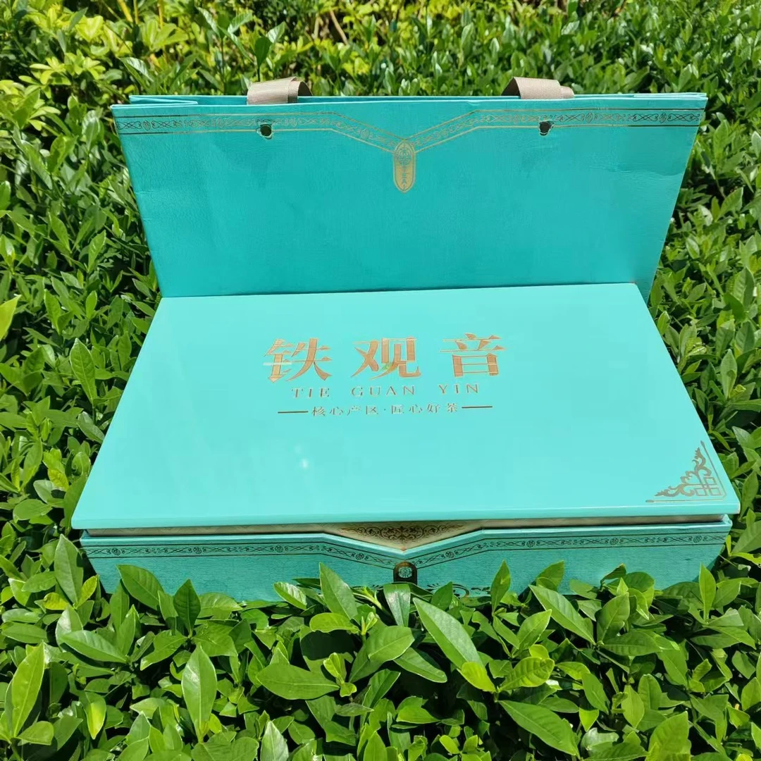 224+蓝色尚茶18 罐礼盒装铁观音茶叶浓香型送长辈国庆节送礼