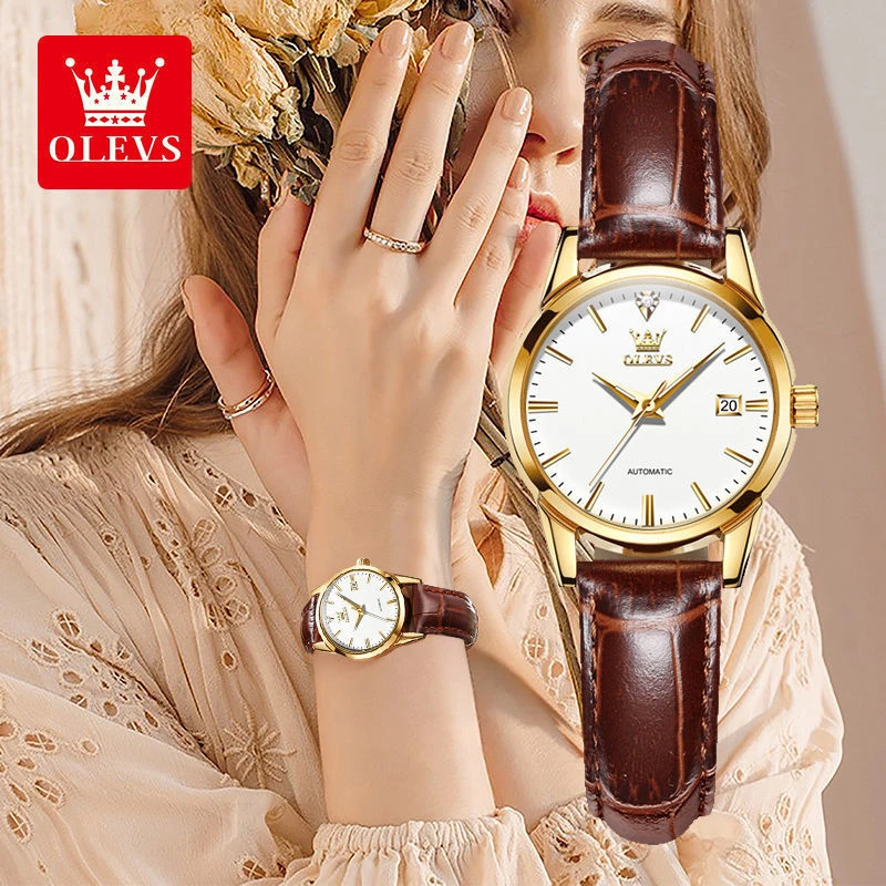 瑞士认证高级正品手表女士机械表全自动高档时尚款女表防水