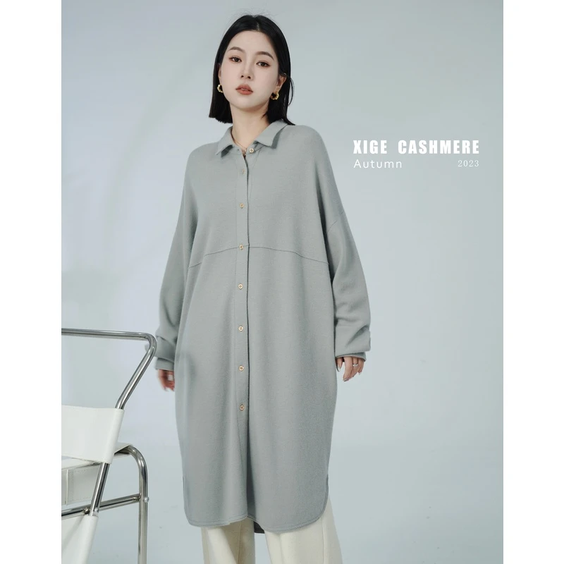 【安静的力量】喜歌羊绒 100山羊绒68支精纺 女士羊绒外套 7235