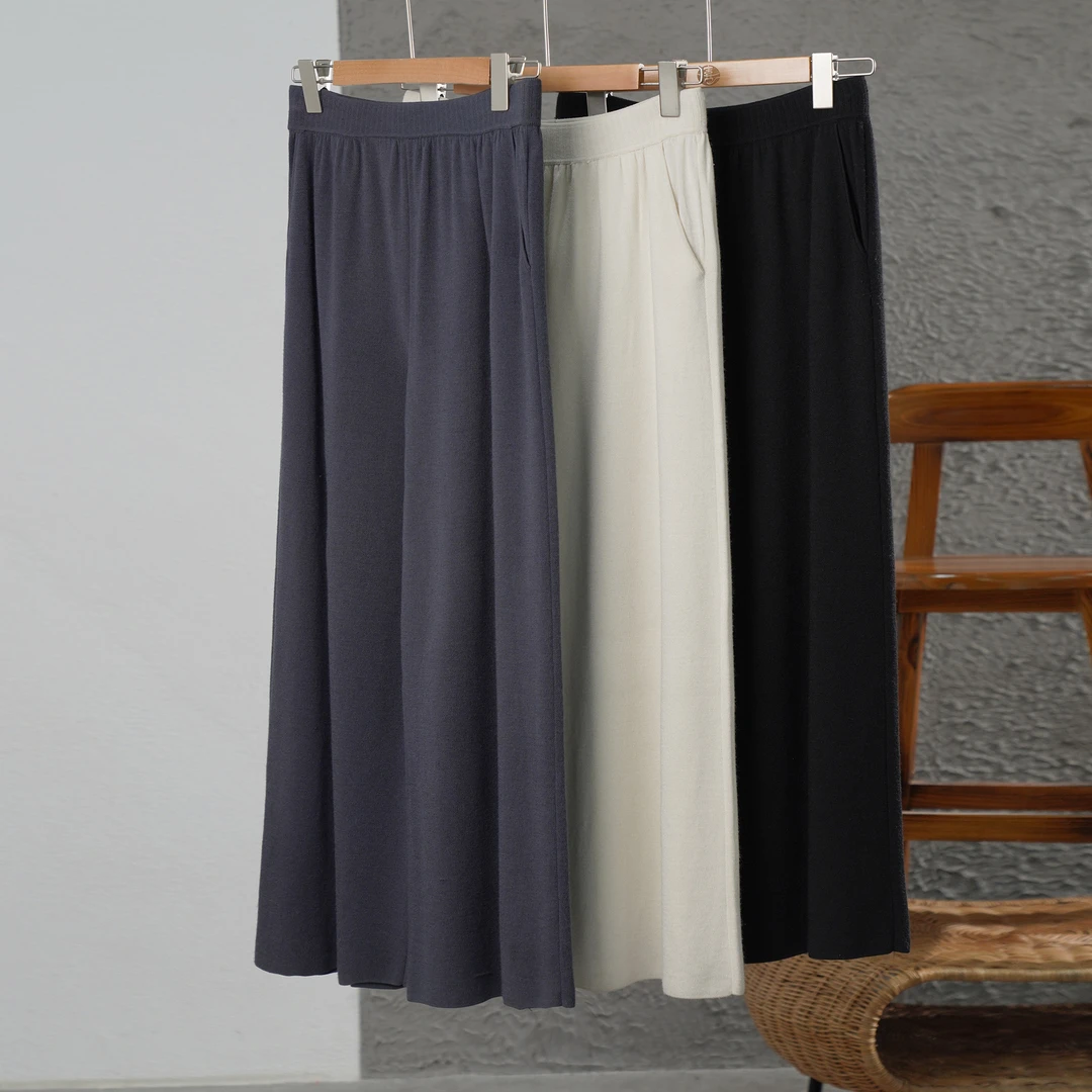 【搭配裤】喜歌羊绒女士精纺针织68支丝羊绒直筒阔型纯羊绒衫7217