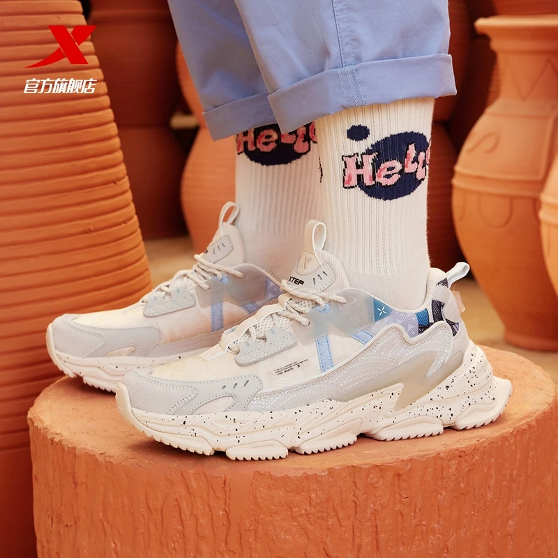 XTEP/特步休闲鞋女鞋时尚百搭潮流老爹鞋夏季轻便透气女子运动鞋