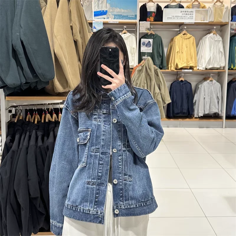 柒柒专属！春秋情侣短款时尚百搭水洗软牛仔外套16A