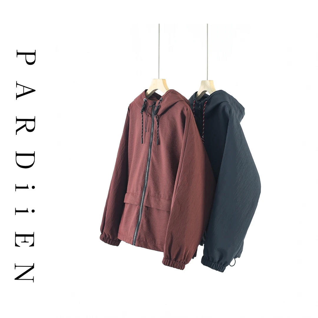 【北总严选】 帕迪恩定制花绳拉链连帽风衣外套24162