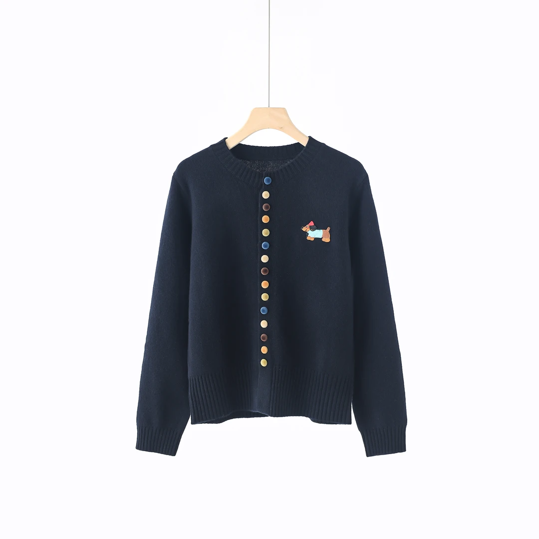 【北总严选】帕迪恩小狗彩扣圆领开衫24Q593