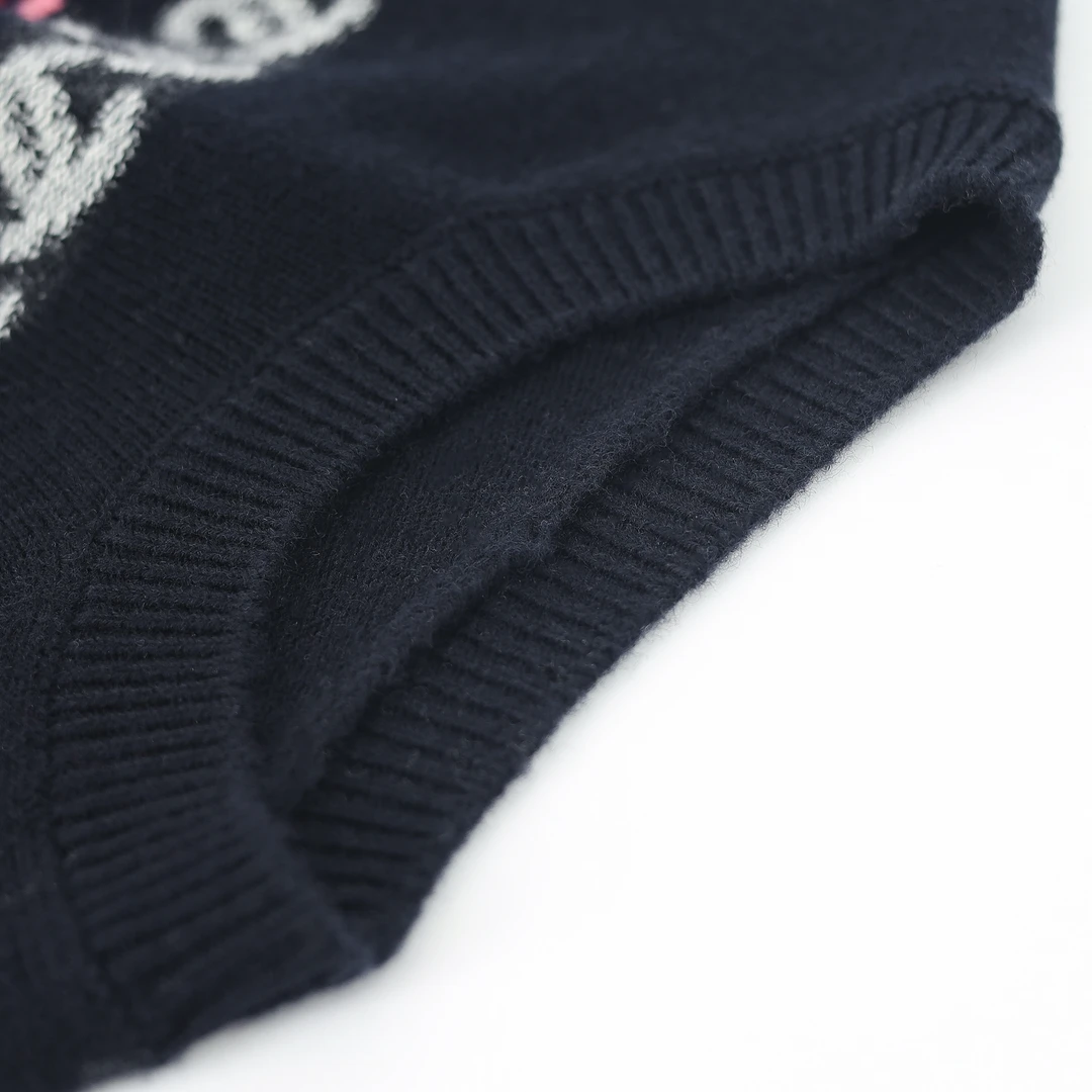 【北总严选】帕迪恩小香波浪字母羊毛针织圆领衫2023PD-206