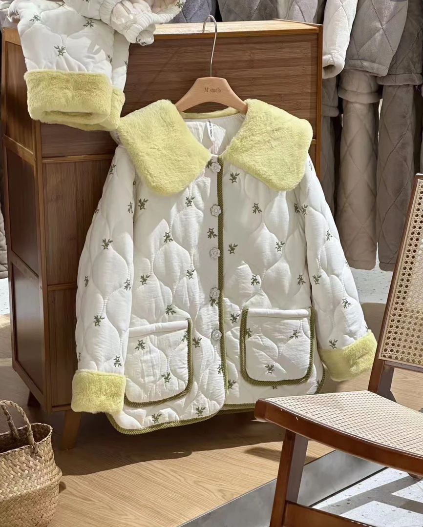 找到对应编号【P800-P850】拍下！三层夹棉睡衣套装！