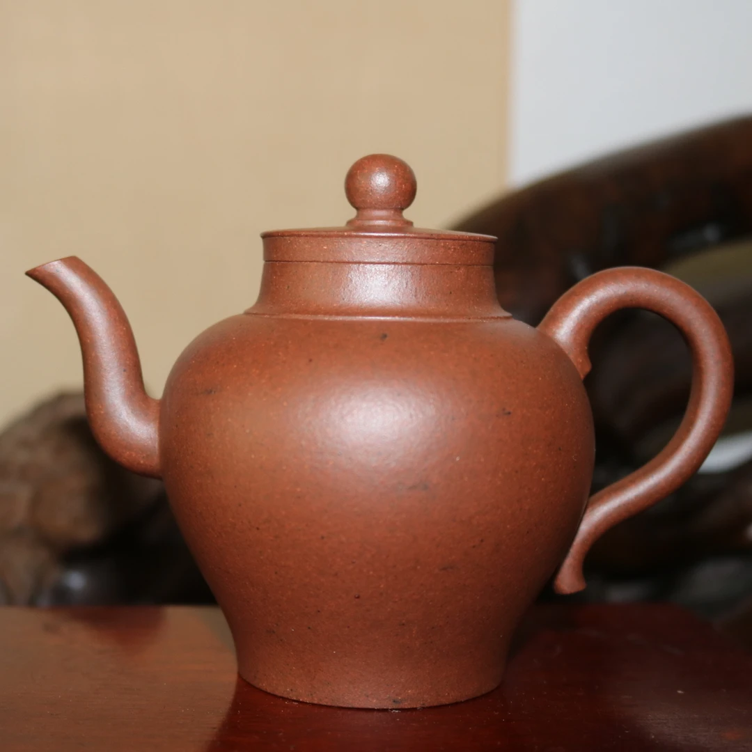 玉瓶壶摹古 大水潭桃花泥 气窑烧纯手工