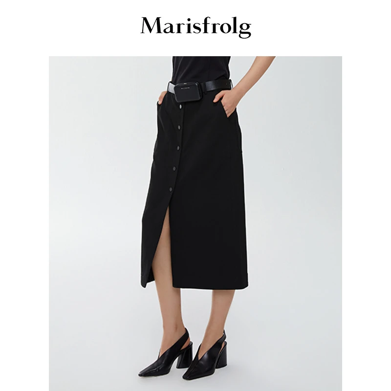 Marisfrolg玛丝菲尔半身裙A1BW12722显瘦