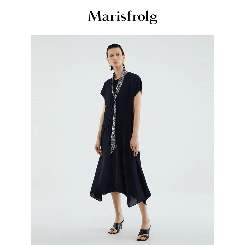 Marisfrolg玛丝菲尔宽松气质夏季桑蚕丝连衣裙A1BW24776
