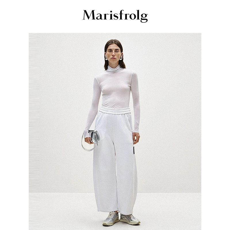 Marisfrolg玛丝菲尔基础百搭打底衫纯色女士T恤A1EG4047N