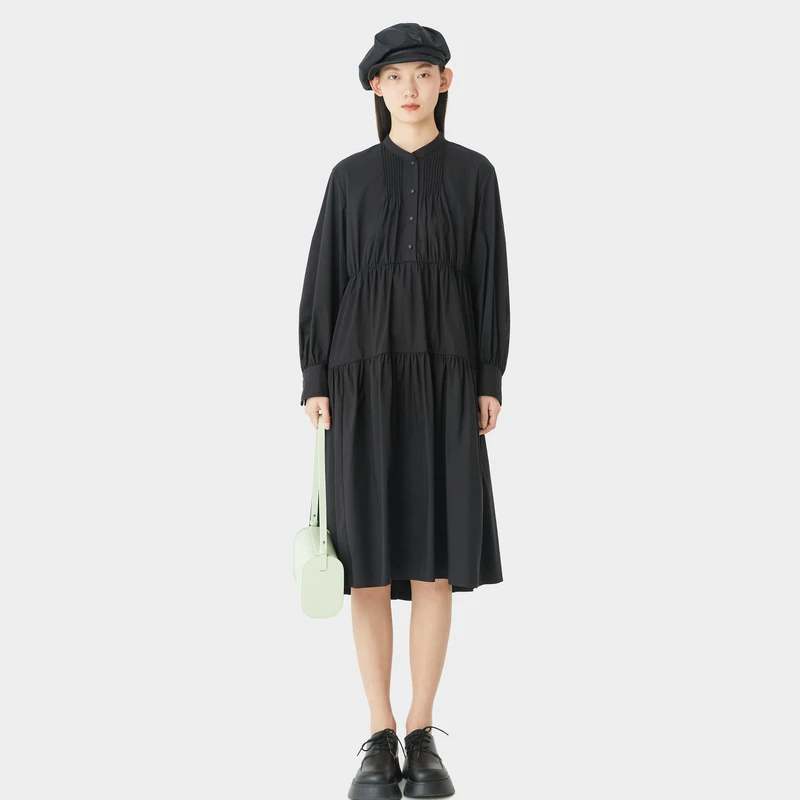 【2024春新款】噢姆针织夏休闲运动简约秋季女士连衣裙M1CX30746
