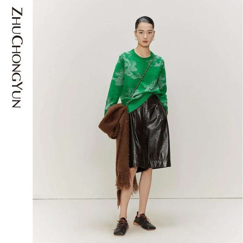 【米儿精选】ZHUCHONGYUN白鹳O2针织衫女士C1CX1758M