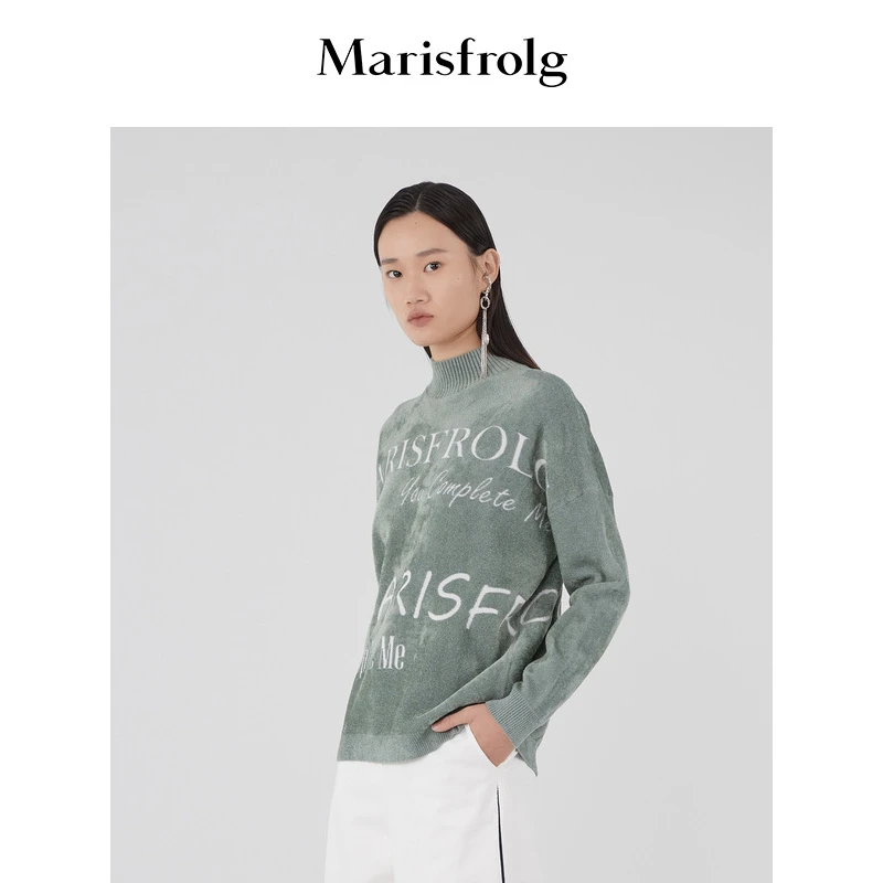 Marisfrolg玛丝菲尔上衣休闲圆领秋冬A1KT1849M长袖