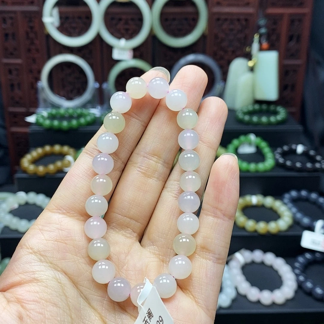 和田玉手串未镶嵌多宝8