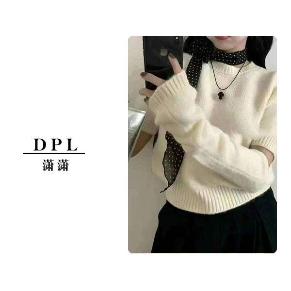 【潇潇精选】韩国秋冬新款可拆卸袖套毛衣风针织打底衫内搭修身短款