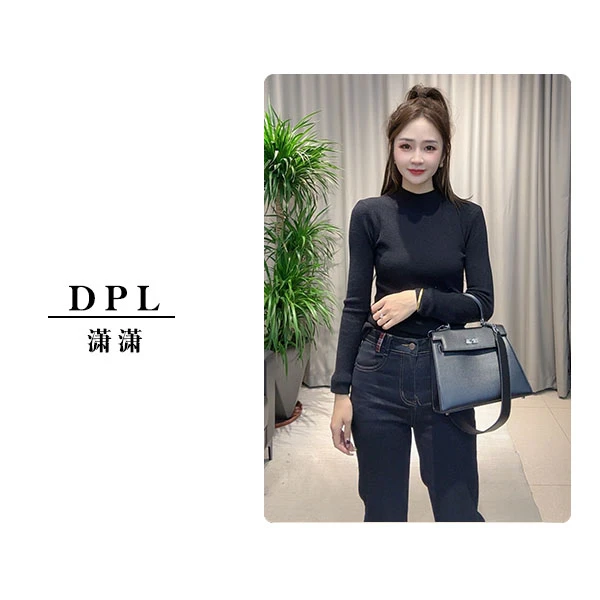 【潇潇精选】2024秋冬高级感小众显瘦百搭针织打底上衣1997