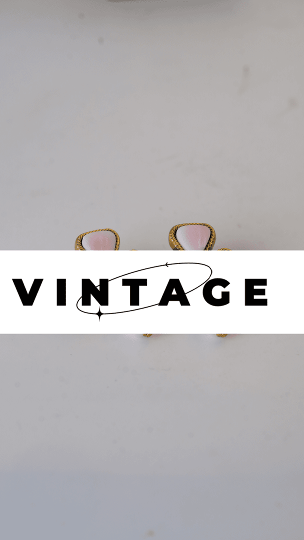 铜合金合成锆石耳饰 中古风（耳钉）TG5162气质时尚彩贝三叶草甜美