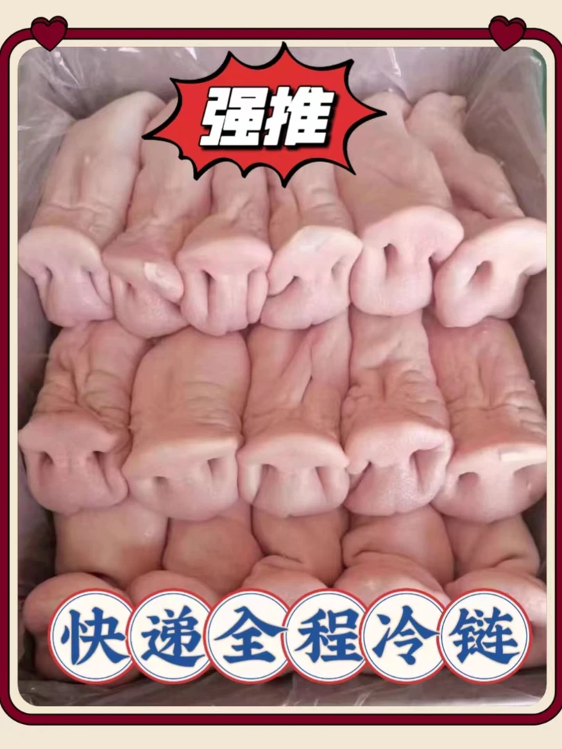 精品新鲜产品冷链冷冻品质猪拱嘴保鲜带箱20斤左右 快递包邮