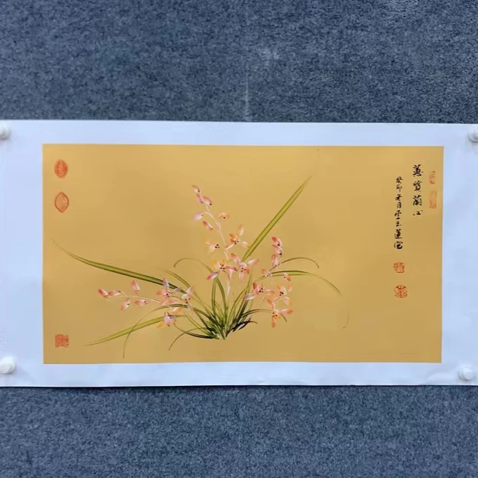 801-LYL-三尺横泥金宣-蕙质兰心-现场创作作品