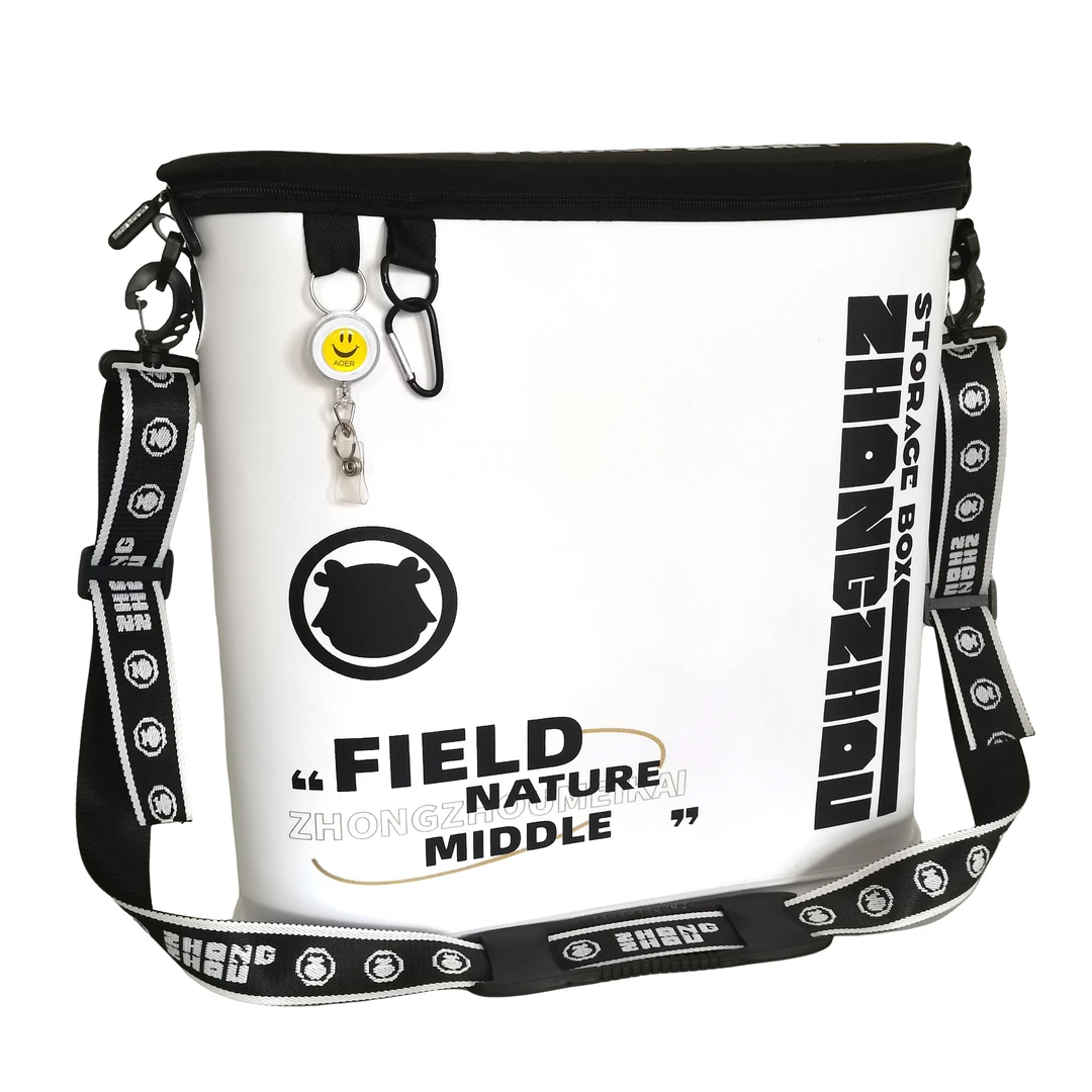 EVA路亚斜挎包防水渔具袋渔具配件收纳包宽底渔具包