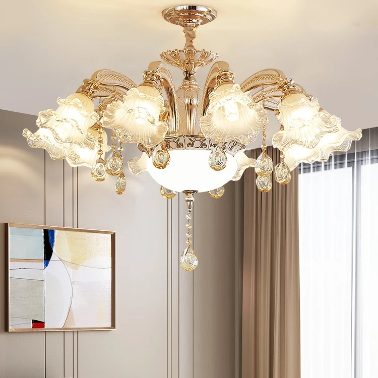 欧式吊灯客厅灯奢华大气餐厅灯卧室家用简约现代轻奢水晶大厅灯具