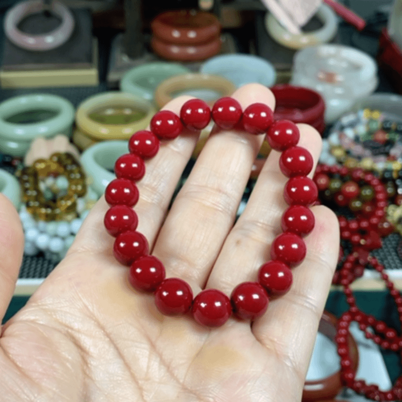 【闪购商品】玛瑙/玉髓手串未镶嵌朱砂手串