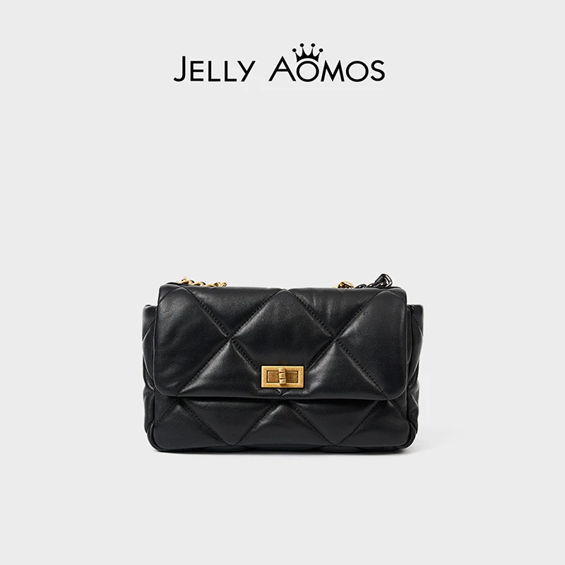 【顺琦手袋】Jellyaomos小香风百搭单肩时尚真皮女士包JY6A0030小众