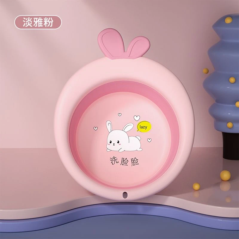 【1分福利】单件婴儿可折叠脸盆三件套儿童专用卡通洗子洗脚屁屁