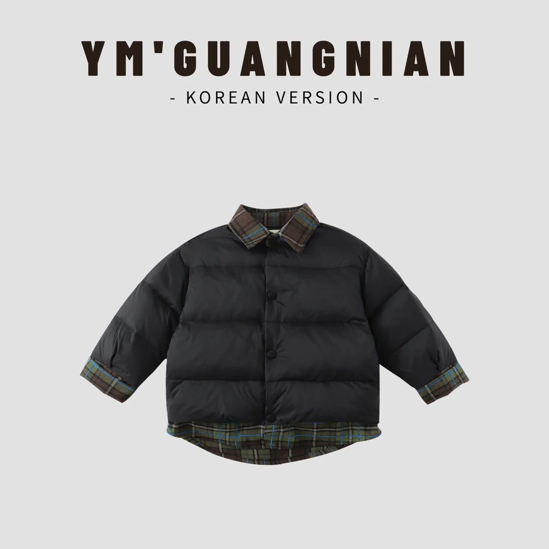 【panda】冬款儿童加厚羽绒服保暖时尚人类幼崽休闲冬季外套B-99027