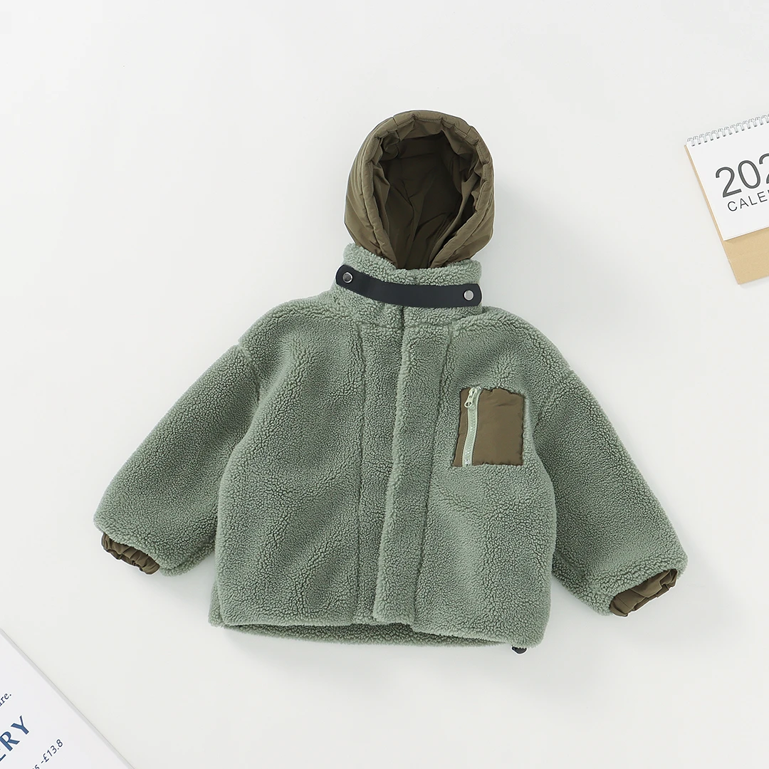 【HBB】冬款  外套  品牌 时尚 加厚 儿童 百搭 保暖 连帽 35061