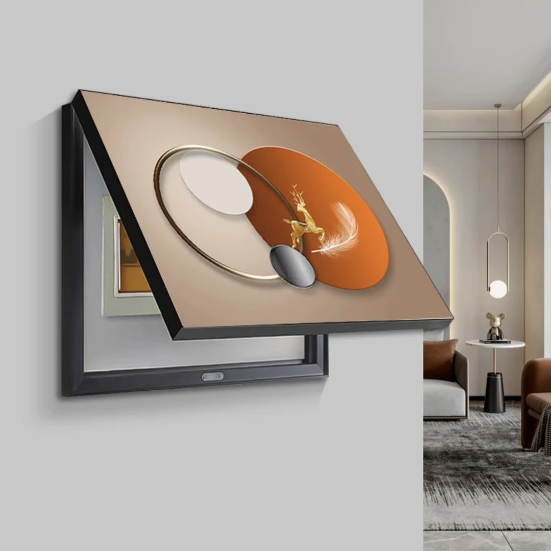 【爆款】电表箱装饰画免打孔简约遮挡箱电表盒配电箱电闸挂画轻奢