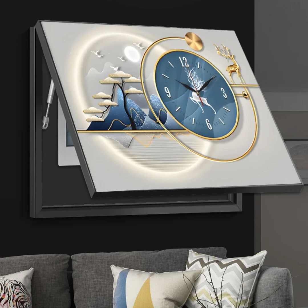 【钟表款】电表箱装饰画简约配电箱挂画北欧遮挡开关餐厅壁画家居画