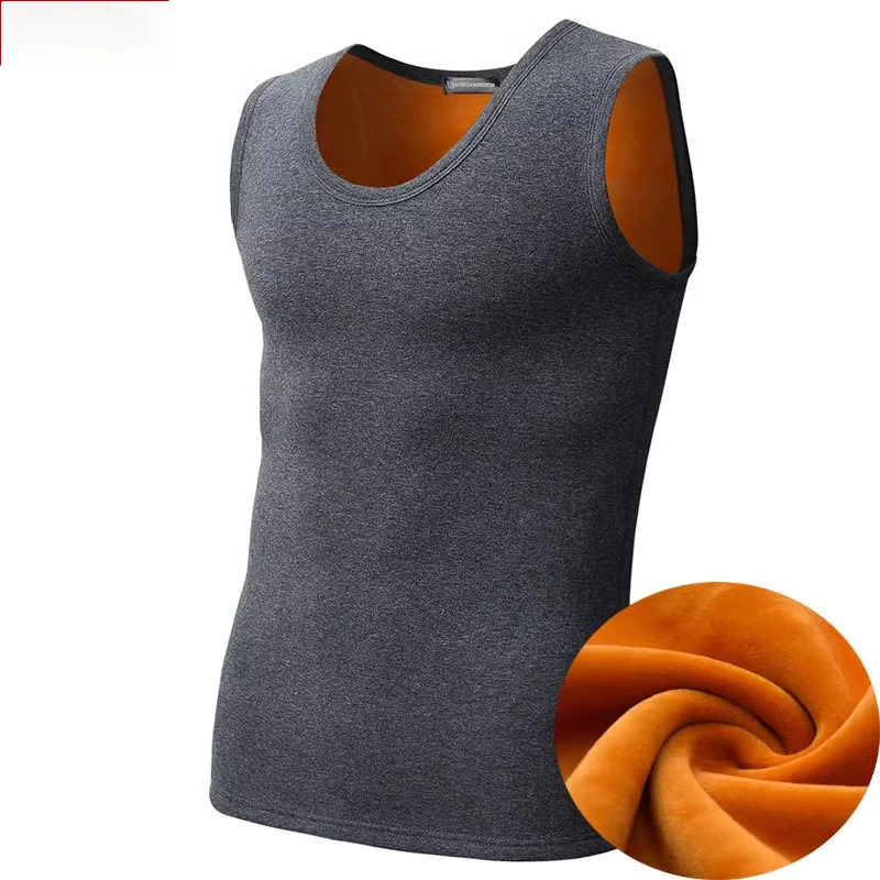 冬季男士保暖背心加厚加绒修身棉运动贴身大码打底女紧身内衣马甲