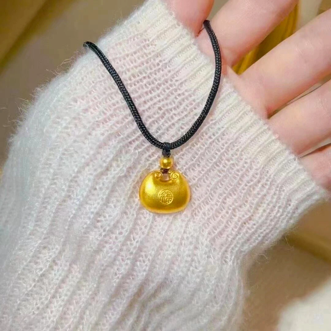 吊坠足银 小胖福坠子复古实心手工送女友不掉色挂坠同款时尚吊坠