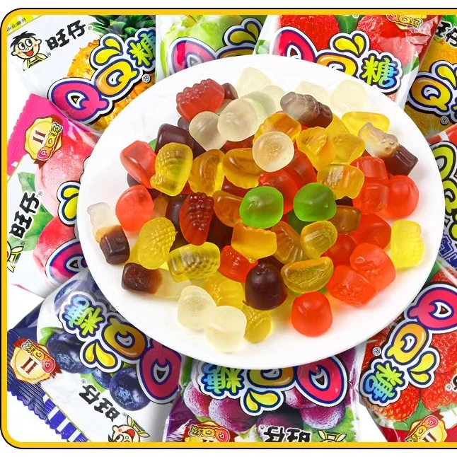 劲妞旺仔QQ糖果汁软糖橡皮糖小孩礼物儿童节糖果小零食儿童节礼物