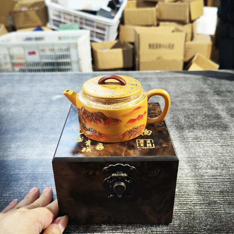 周鸿杰段泥紫砂鹏程万里凤鸣汉瓦壶