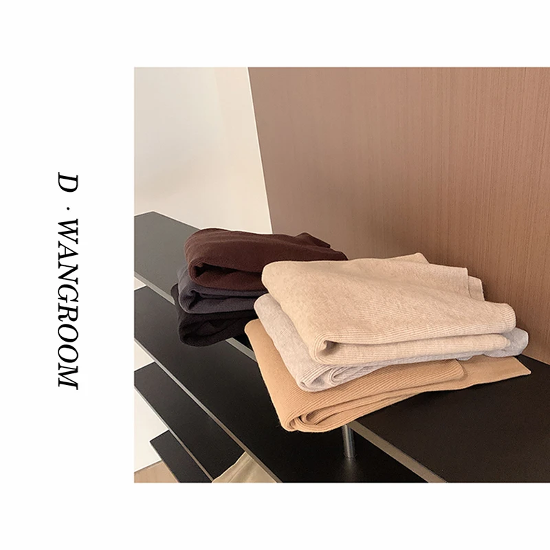 丁小晗【向晚】韩版半高领针织衫纯色内搭细针修身打底上衣P062