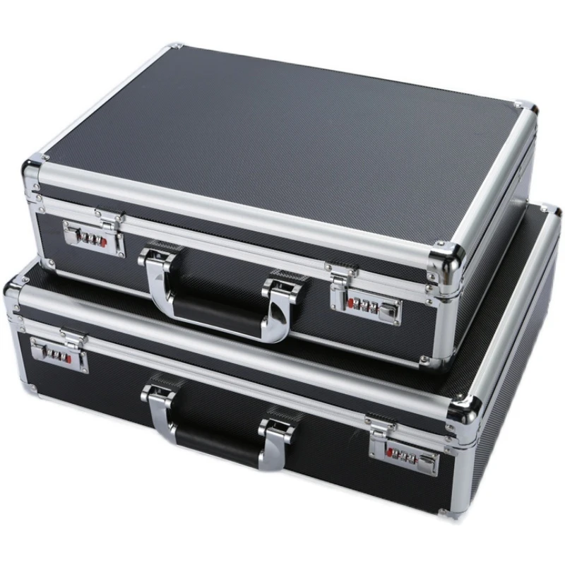 手提密码箱铝合金箱子证件收纳箱文件保险箱设备仪器工具箱便携ol