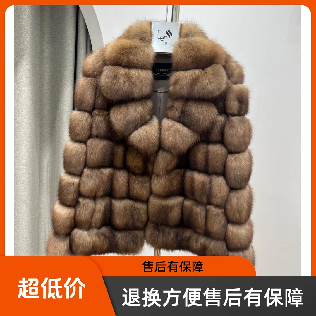 俄罗斯7号色时尚高奢女士西服领外套