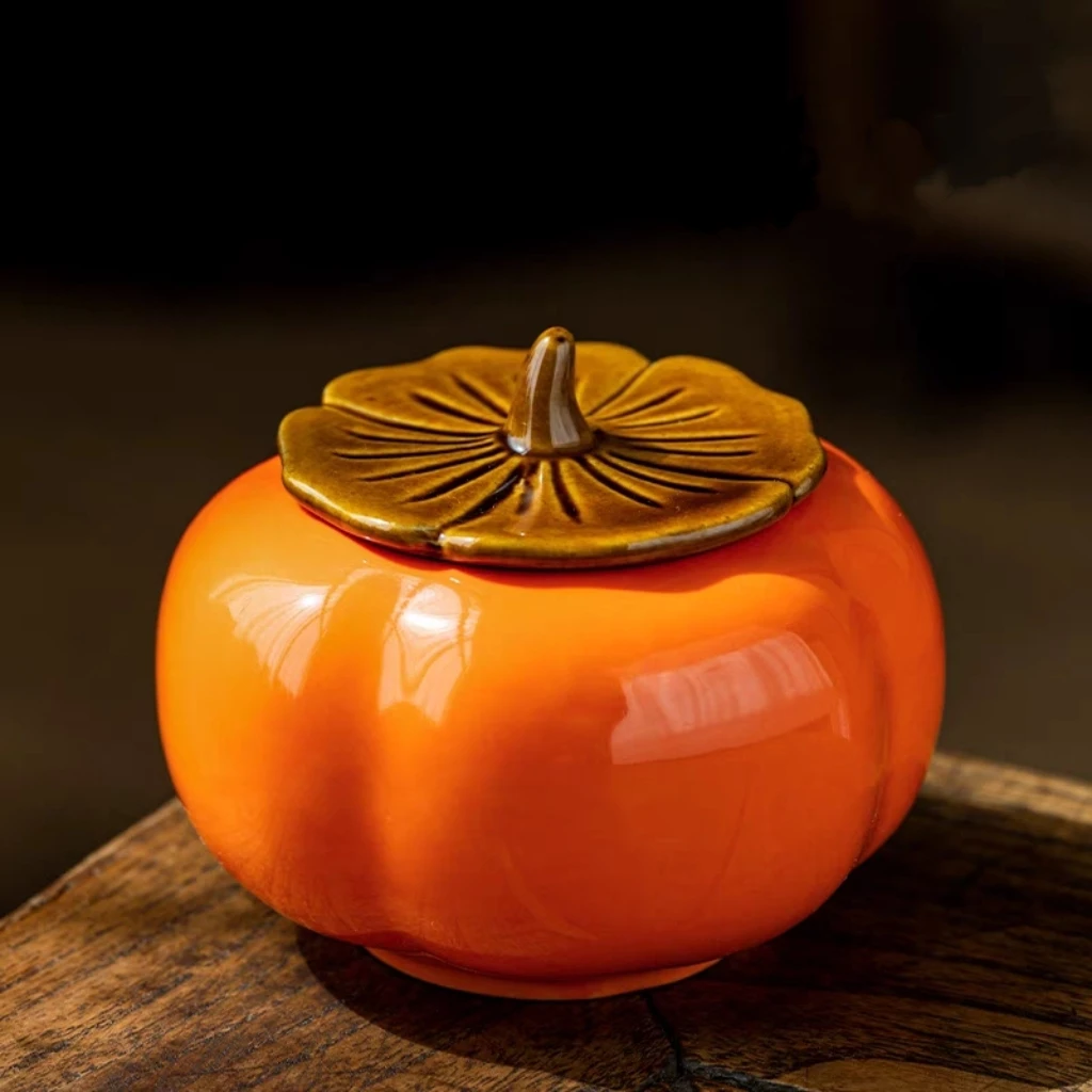 [直播专享]柿柿如意柿子茶叶罐大