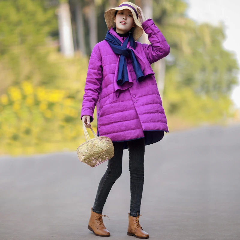 赫轩原著民族风加厚棉衣原创秋冬新款保暖外套文艺女装气质棉衣冬