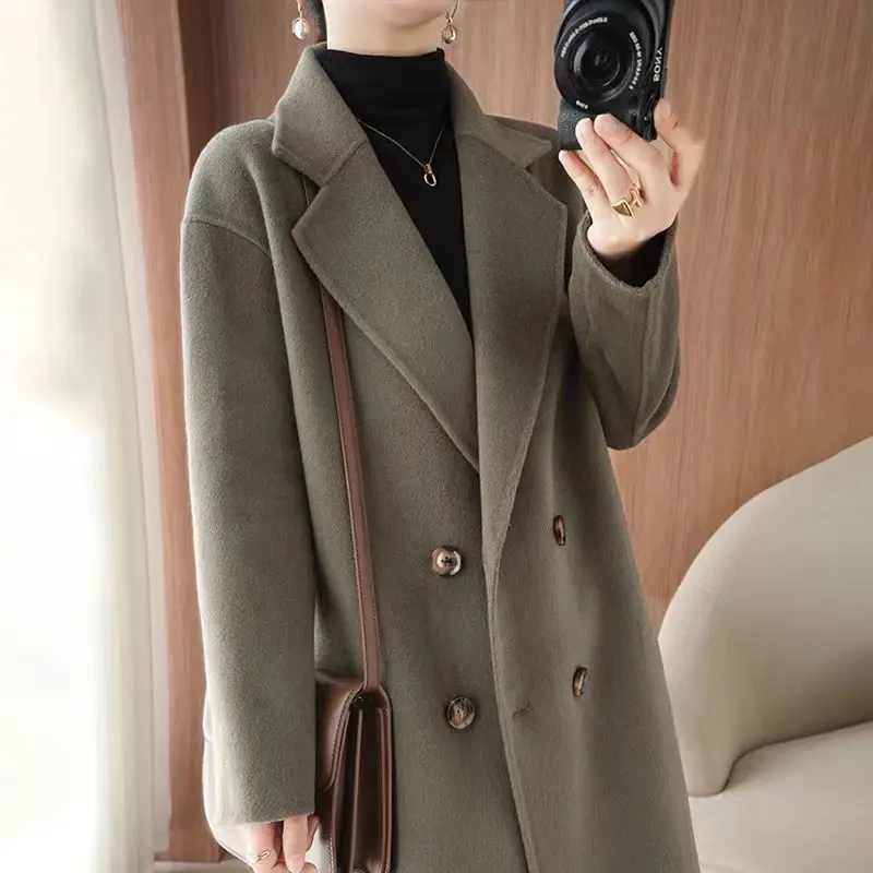 秋冬新款【羊毛大衣】高端法式优雅反季长款大衣078（DY110）