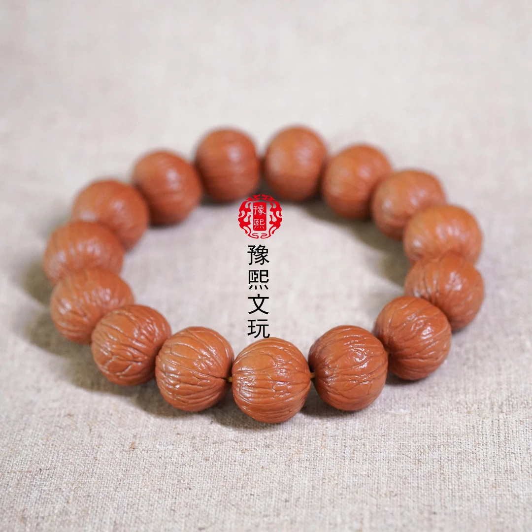 豫熙猴头文玩·猴头核桃手串聚宝盆原皮17+