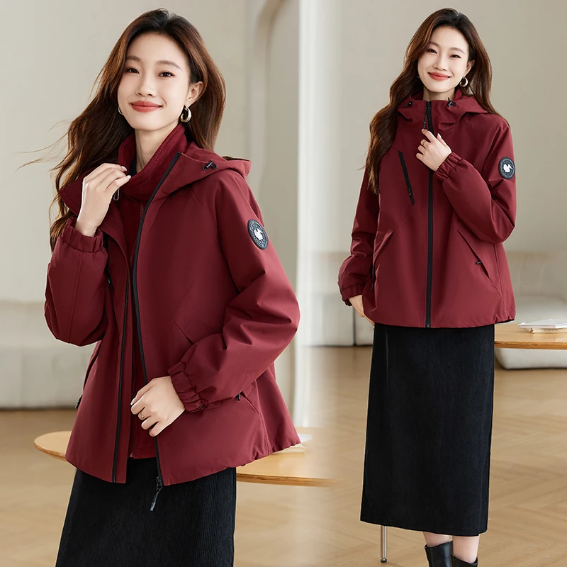 现货派克服冲锋衣卫衣套装女