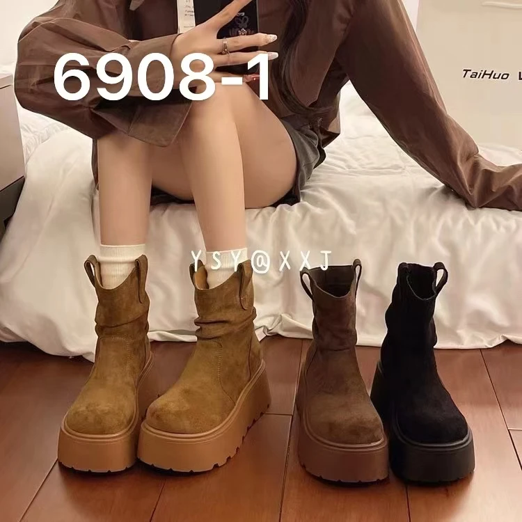 先利家中筒厚底勃肯鞋