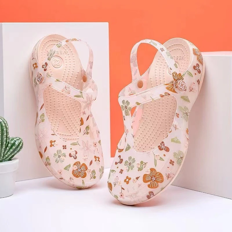 维布伦洞洞鞋女士夏季外穿厚底软底包头玛丽珍果冻沙滩海边凉拖鞋