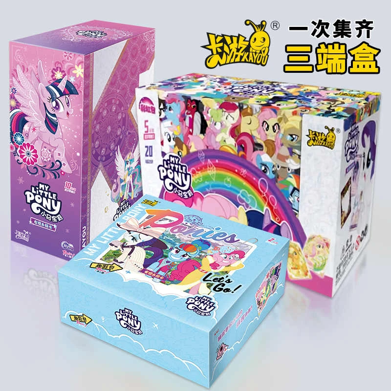 正版小马宝莉卡彩虹三一整端盒辉月包第六弹趣影包二黑背卡游卡牌